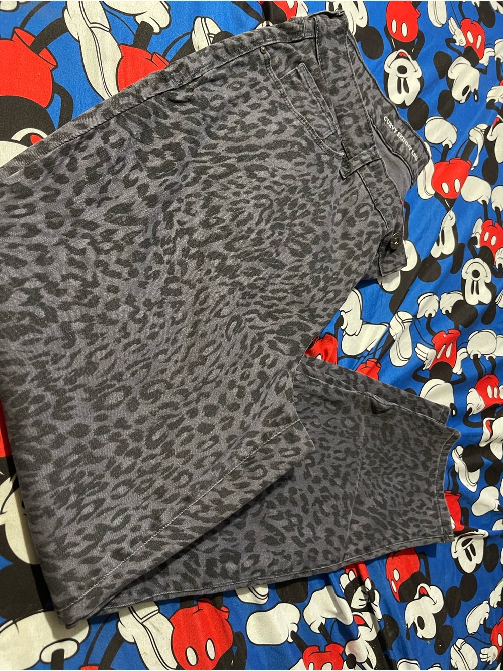 Style & Co. Gray Leopard-Print jeans